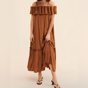 Mare Mare Maxi Dress in Warm Brown